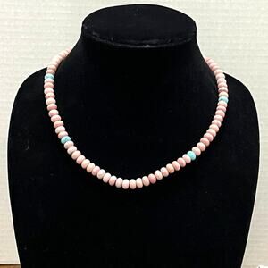 Jay King DRT Skin Coral Turquoise Necklace 925